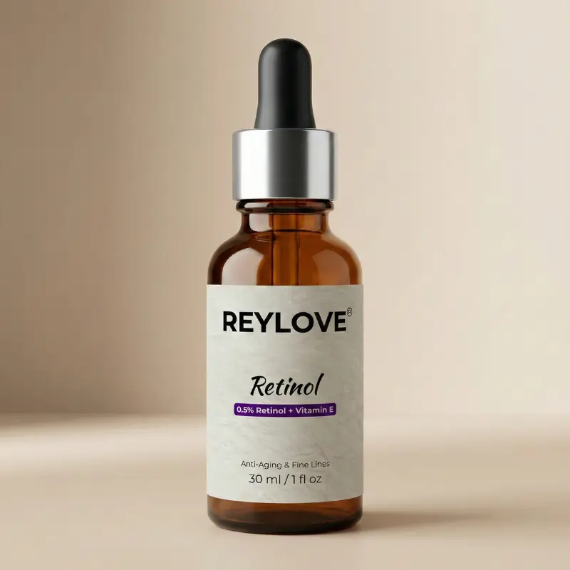 Reylove Retinol Serum helps reduce fine lines, wrinkles and signs of aging while improving skin texture and firmness. It supports collagen production, promotes skin renewal and gives smoother, younger-looking skin. Suitable for night use for men and women.